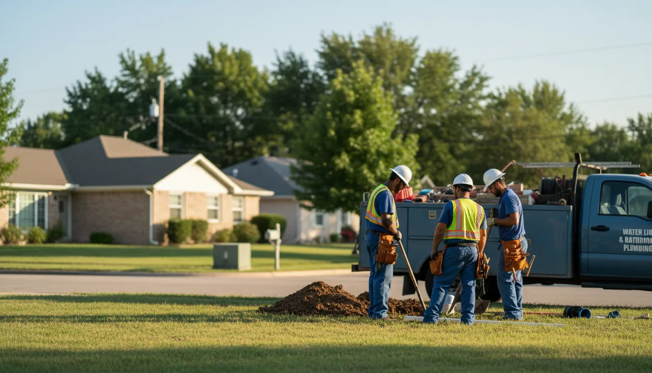 Residential water line and bathroom plumbing service in Bradfordwoods, PA